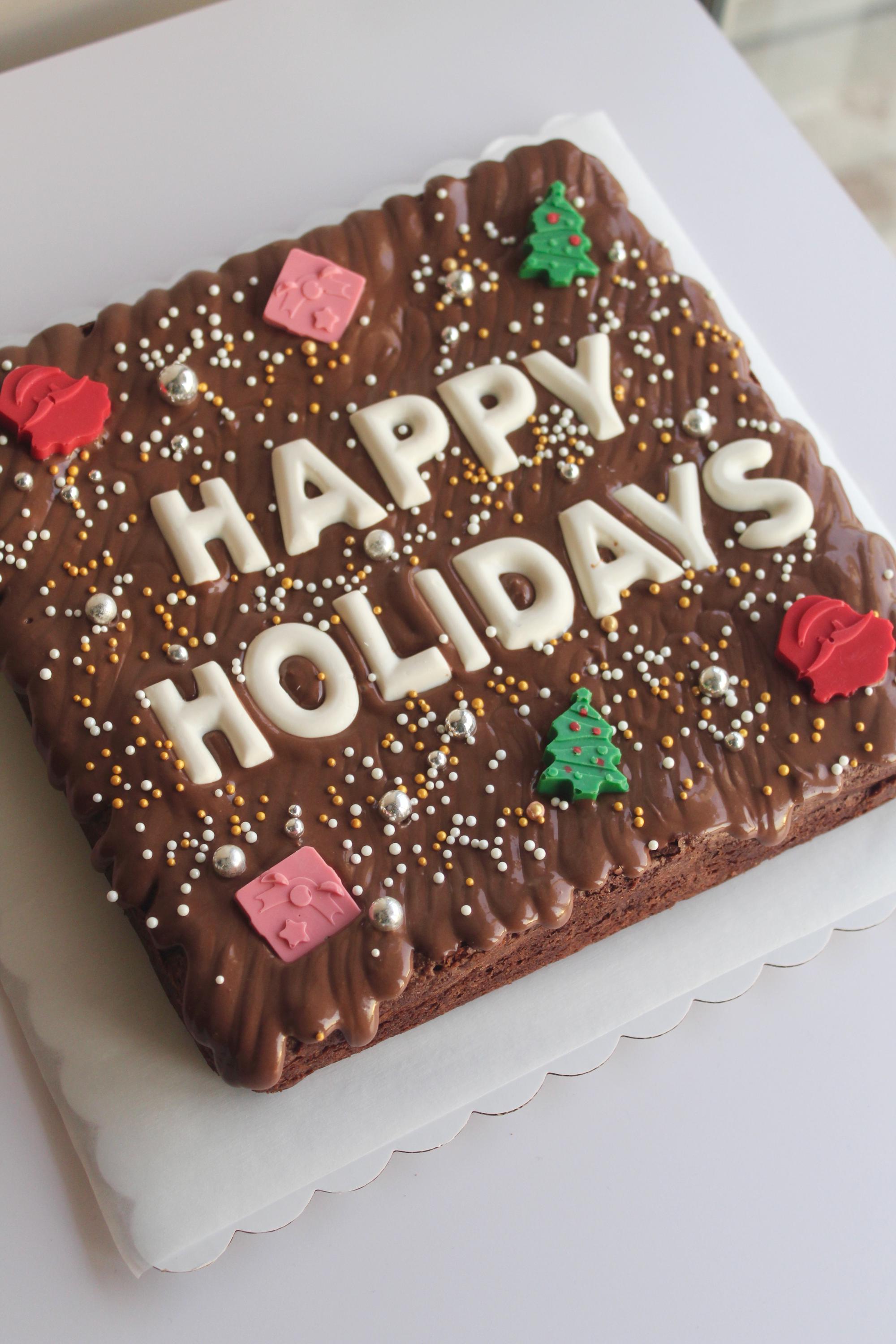 Organic Holiday Brownie Gift Box | Gourmet Dessert | Gifts for Him | Gifts for Her