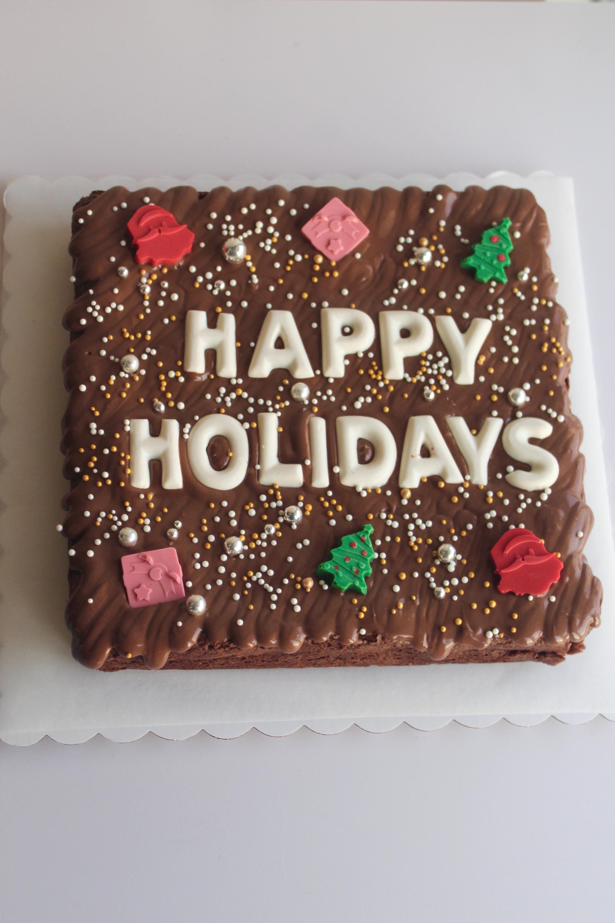 Organic Holiday Brownie Gift Box | Gourmet Dessert | Gifts for Him | Gifts for Her